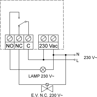 Электрическая схема подключения газосигнализатора Domino