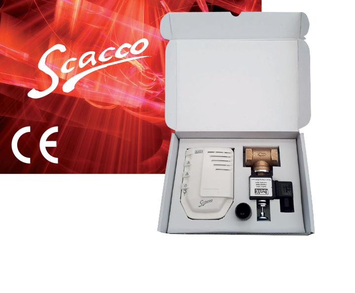 Комплект сигнализатор загазованности SCACCO + Электромагнитные клапаны 400RM